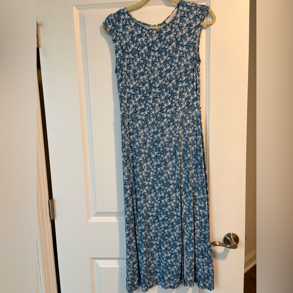 LOFT Blue Floral Dress